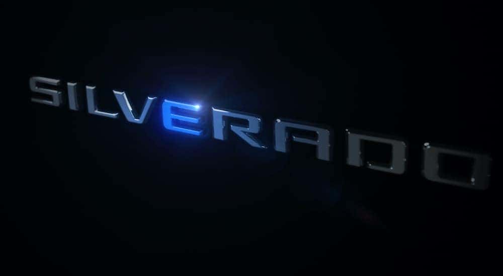 The Silverado logo is shown with the E lit in blue.
