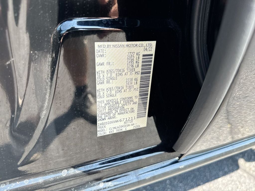 2022 Nissan Frontier S