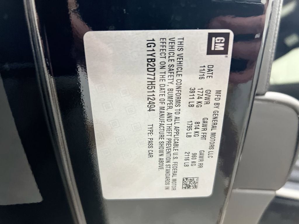 2017 Chevrolet Corvette Stingray 1LT