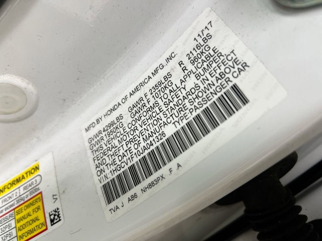 2018 Honda Accord Sedan LX 1.5T