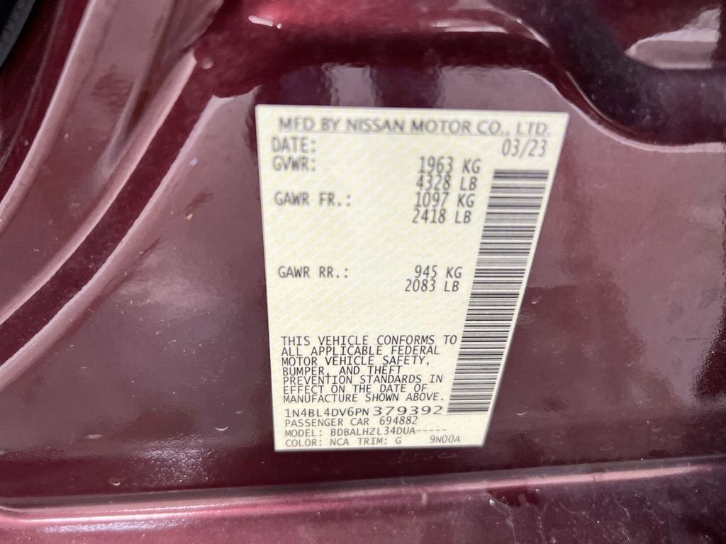 2023 Nissan Altima 2.5 SV