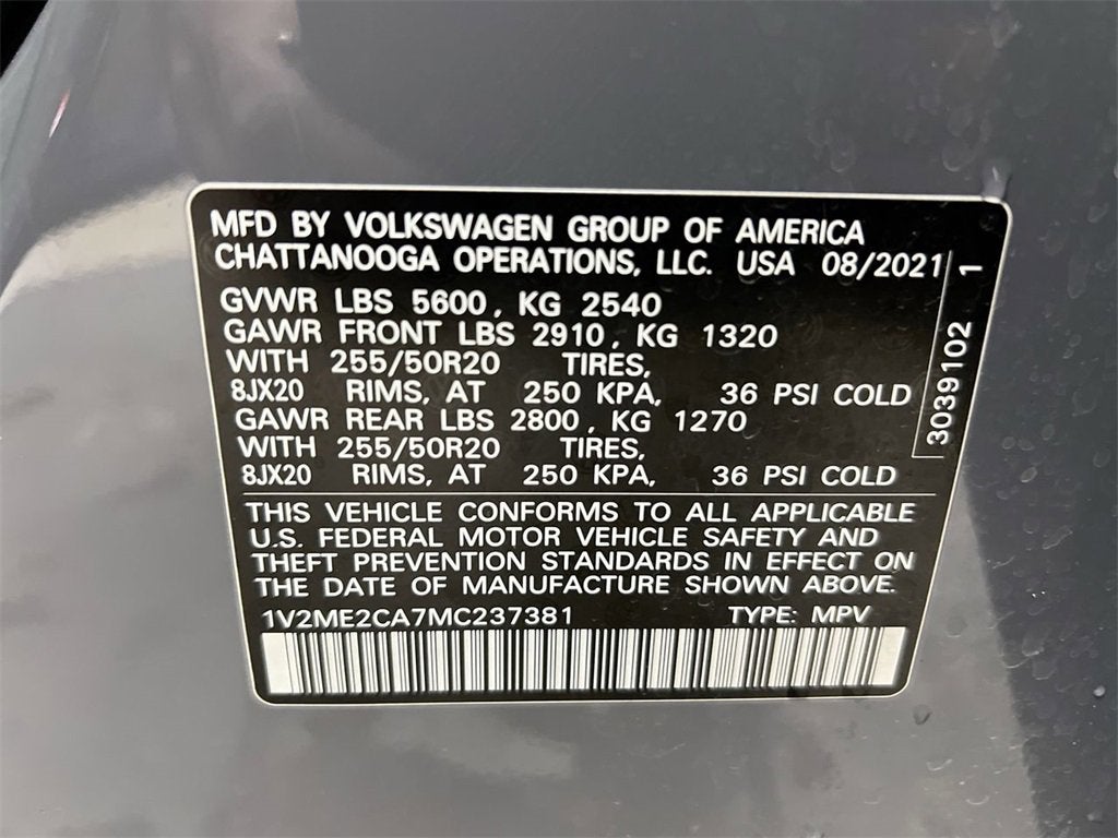 2021 Volkswagen Atlas Cross Sport 3.6L V6 SE w/Technology R-Line