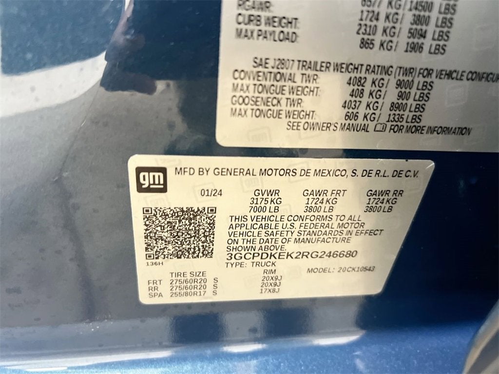 2024 Chevrolet Silverado 1500 LT (2FL)