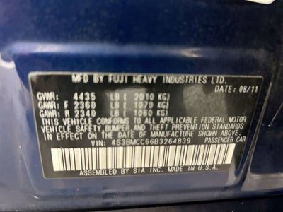 2011 Subaru Legacy 2.5i Prem AWP