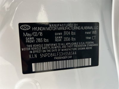 2018 Hyundai Elantra SEL