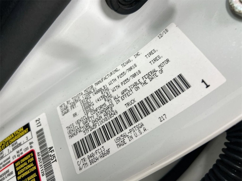 2019 Toyota Tundra 4WD SR5