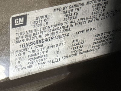 2016 Chevrolet Tahoe LT Z71