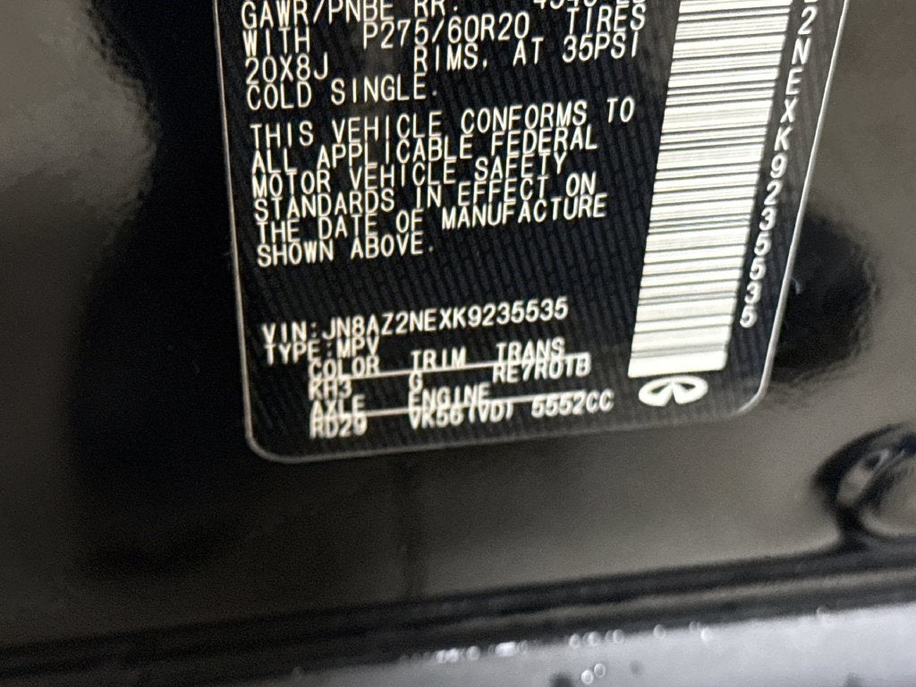 2019 INFINITI QX80 LUXE