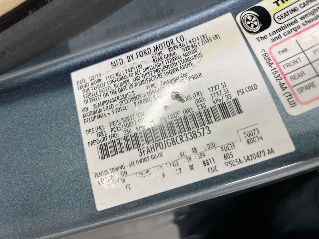 2012 Ford Fusion SEL