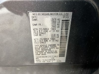 2022 Nissan Pathfinder SV