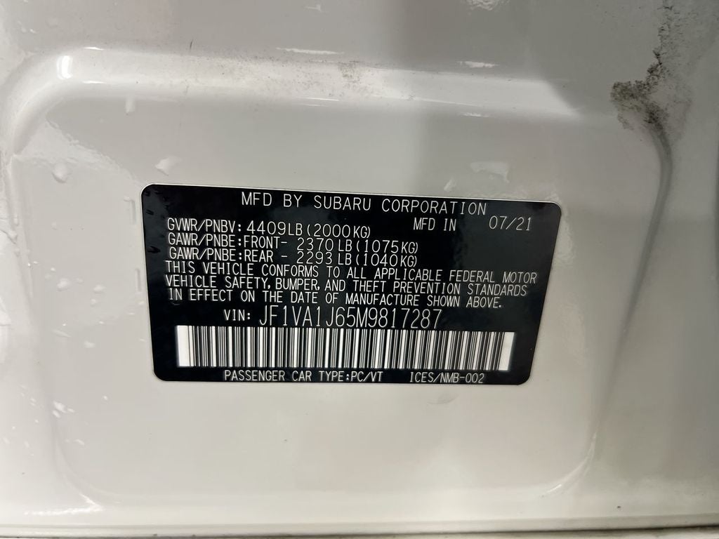 2021 Subaru WRX Limited