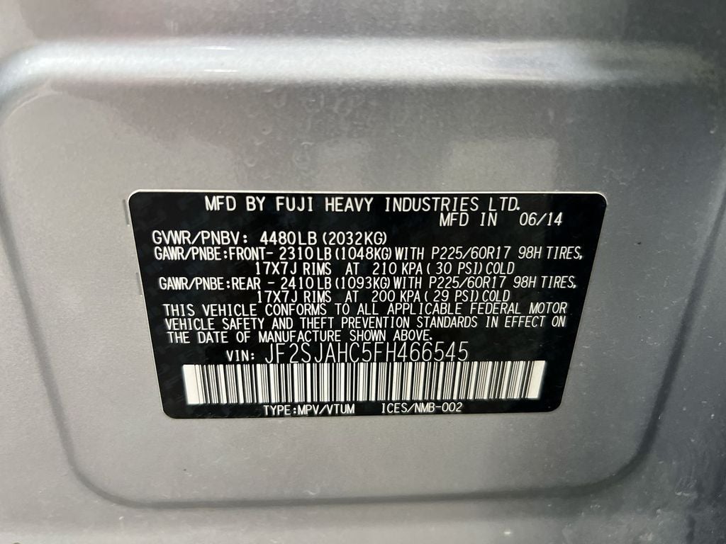 2015 Subaru Forester 2.5i Limited