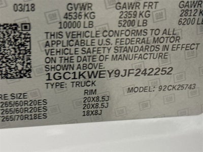 2018 Chevrolet Silverado 2500 HD LTZ