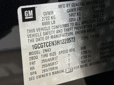 2017 Chevrolet Colorado 4WD LT