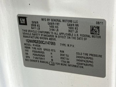 2012 Chevrolet Traverse LT w/1LT