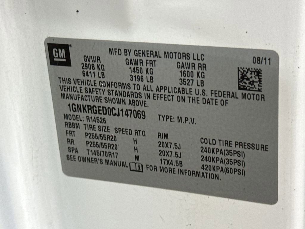 2012 Chevrolet Traverse LT w/1LT