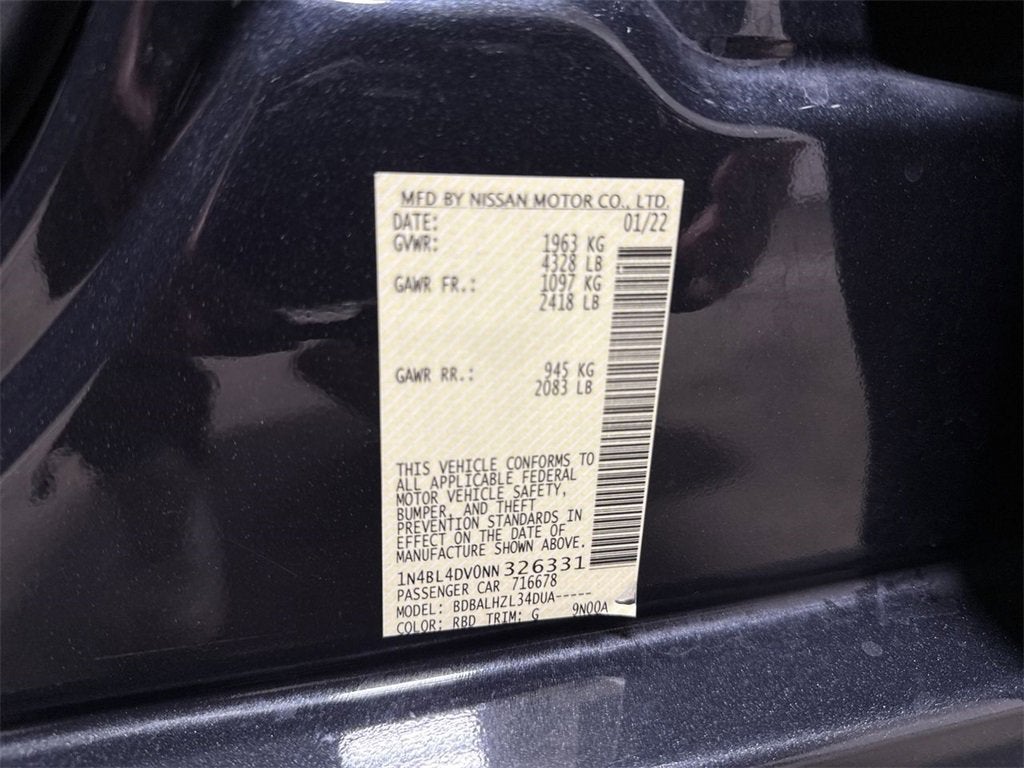 2022 Nissan Altima 2.5 SV