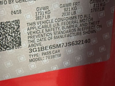 2018 Chevrolet Cruze LT