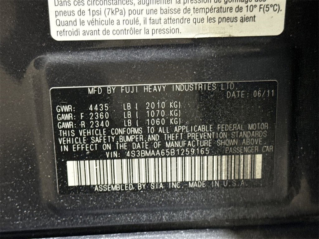 2011 Subaru Legacy 2.5i