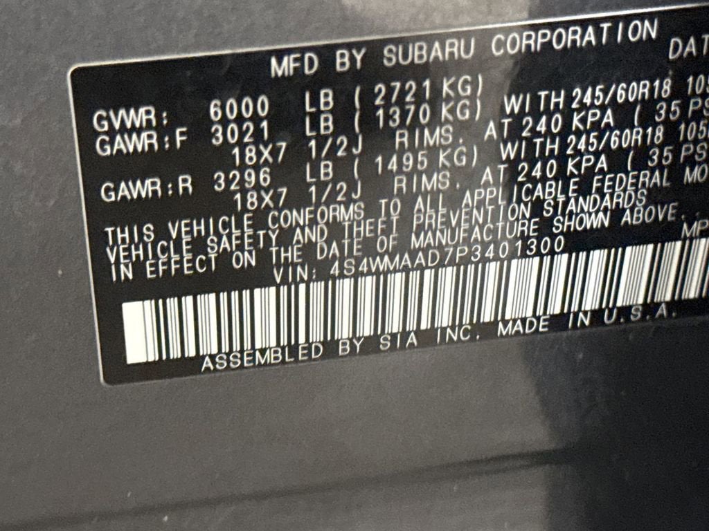 2023 Subaru Ascent Base