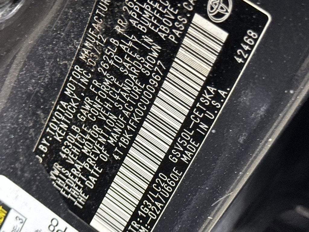 2012 Toyota Camry SE