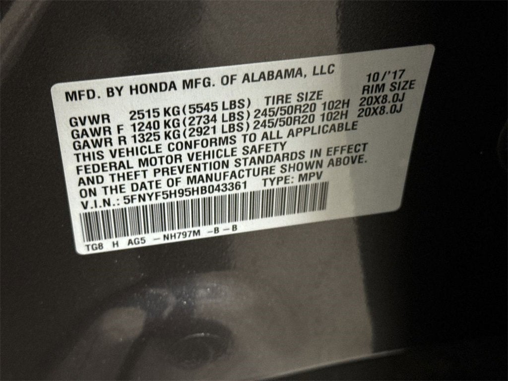 2017 Honda Pilot Touring