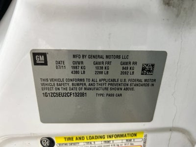 2012 Chevrolet Malibu LT w/1LT