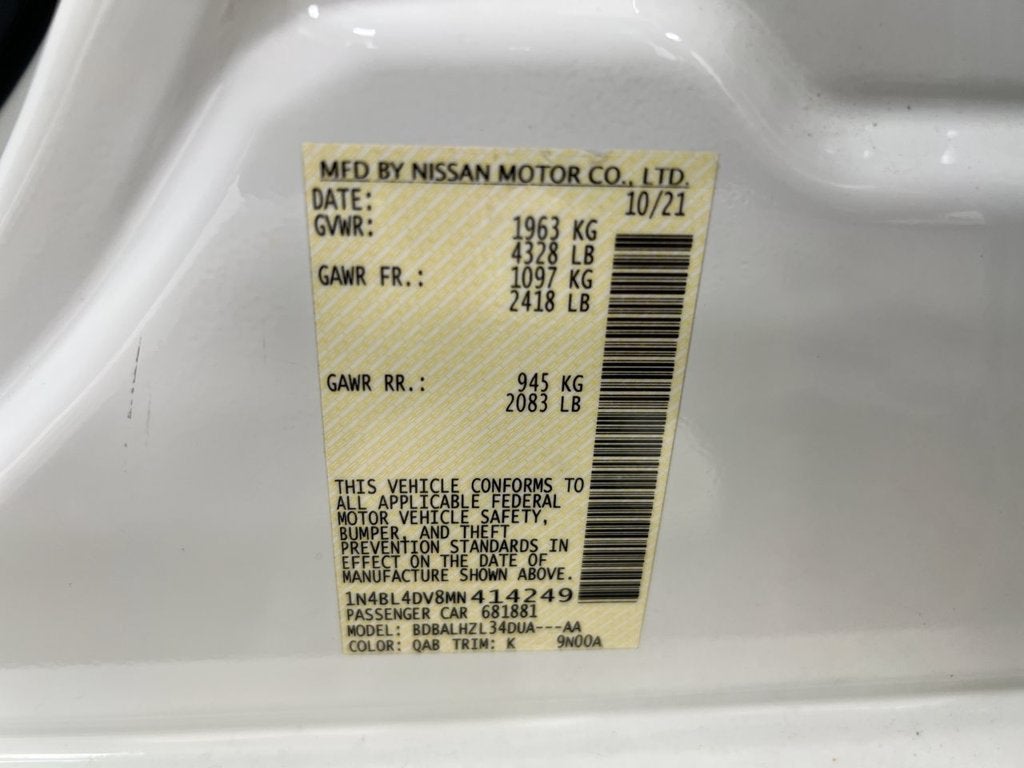 2021 Nissan Altima 2.5 SV
