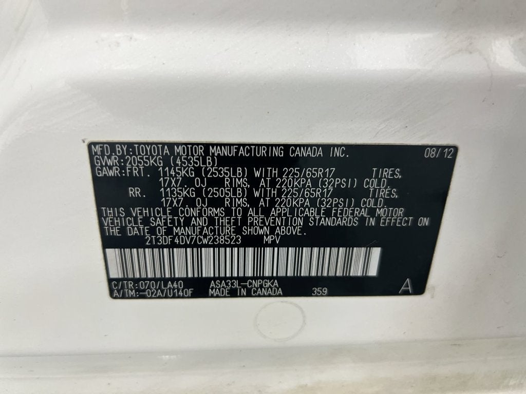 2012 Toyota RAV4 Limited