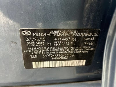 2016 Hyundai Sonata 2.4L SE