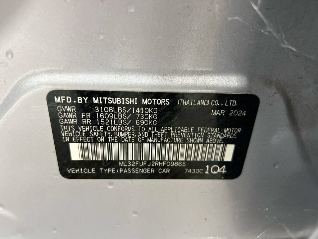 2024 Mitsubishi Mirage G4 ES