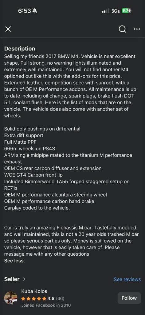 2017 BMW M4 Base