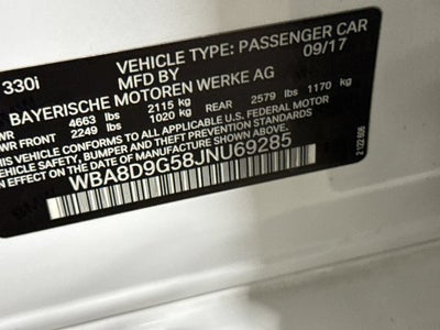 2018 BMW 3 Series 330i xDrive